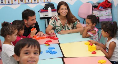 Prefeito Renato Soares e primeira-dama Laumar, visitam escolas da rede municipal de ensino