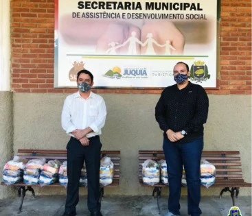 Secretaria Municipal de Assitência e Desenvolvimento Social de Juquiá Recebe Doação de Alimentos da Polícia Civil