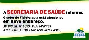 Fisioterapia atenderá em novo endereço