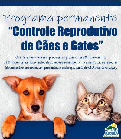 Prefeitura de Juquiá Realiza Campanha de Castração de Cães e Gatos